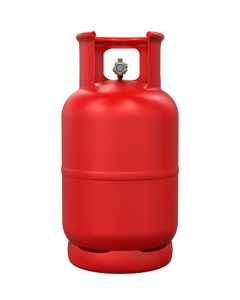 Red Gas Cylinder isolated on white background. 3D render